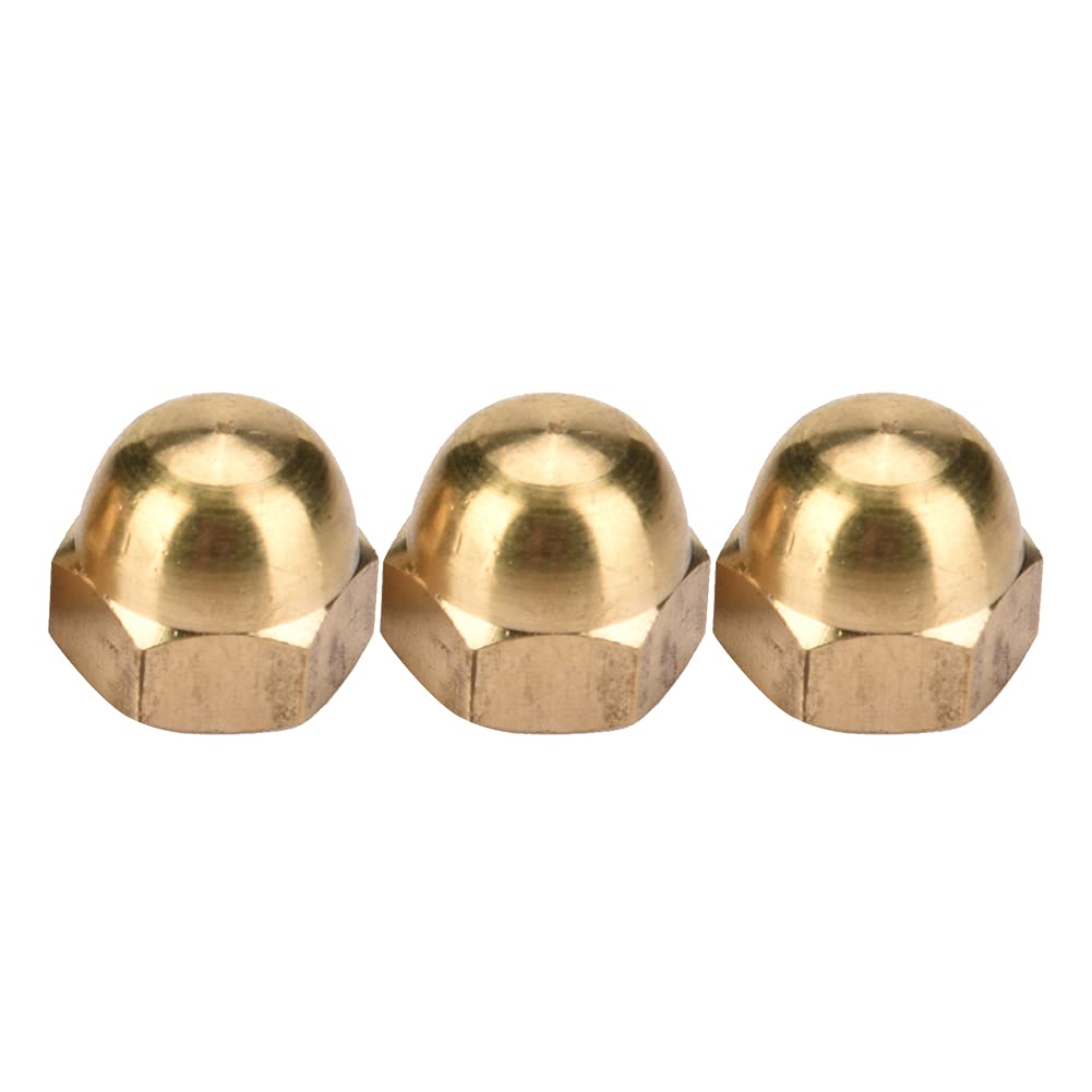 Premium Quality Brass Acorn Nut Kit M8 Dome Head Cap Hex Nuts for Vehicles 10PCS, M8(10PCS)
