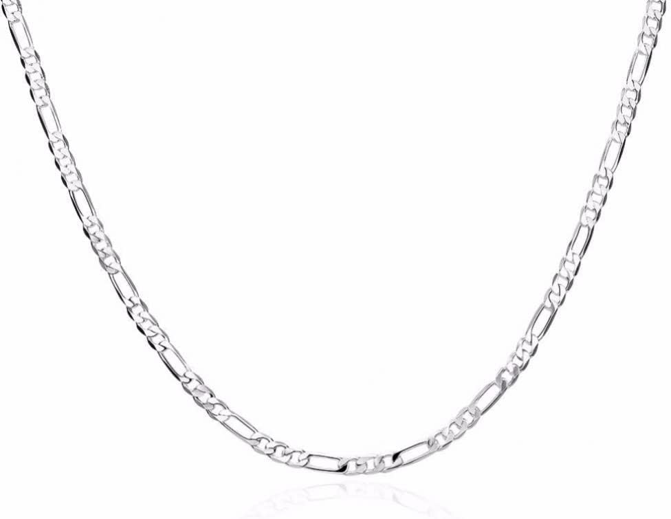Collier chaîne latérale 4mm robuste anti-ternissement pour homme