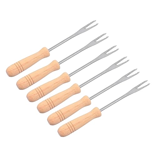 SEWOART 6pièces Porte-épis De Maïs Acier Inoxydable Brochettes Épis De Maïs Fourchette Pratique Pour Manger Épis