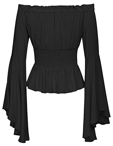 Halloween Festive Blouse Vintage Gothic Steampunk Shirt Tops Black(Size: L) steampunk buy now online Halloween Festive Blouse Vintage Gothic Steampunk Shirt Tops Black(Size: L) steampunk buy now online