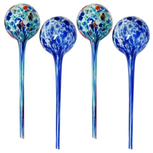 Evelots 4 Pack Plant Self-Watering Glass Globes/Bulbs-Automatic System-Extra long-14 Inches
