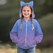 Mädchen Hoodie Jacke 134 Baumwolle Kinder Sweatjacke Mit Kapuze 122/128