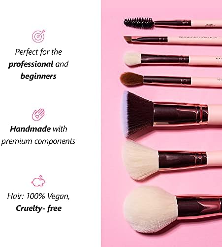 SINCERO SALON Powder Brush, Bronzer Brush I Multitask Makeup Brush I Rose Gold, 100% Vegan, Cruelty-Free Highlighter Brush, Blush Brushm, Perfect as a Gift