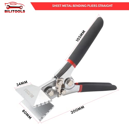 Bilitools 3 Inch Hand Seamers Sheet Metal Tools, Sheet Metal Bender Pliers Straight #TOP2