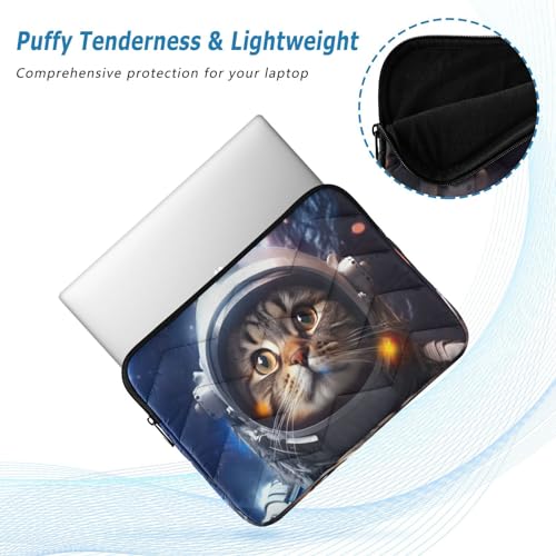 Funda para portátil con diseño de gato astronauta, 13-14 pulgadas miniatura 5