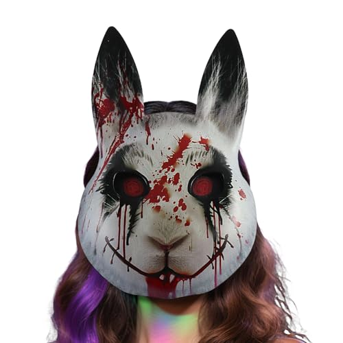 Masque de lapin effrayant de déguisement de théâtre spectacle et mascarade