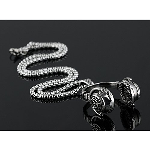 Apopo fashion Stainless Steel Headphone Pendant Necklace for Men2