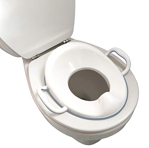 Bisoo - Adaptador WC Niños - Reductor Vater Bebé - Asiento Inodoro Seguro y Cómodo - Transición del orinal infantil al baño adulto - Compacto y Portátil - Incluye gancho (azul)