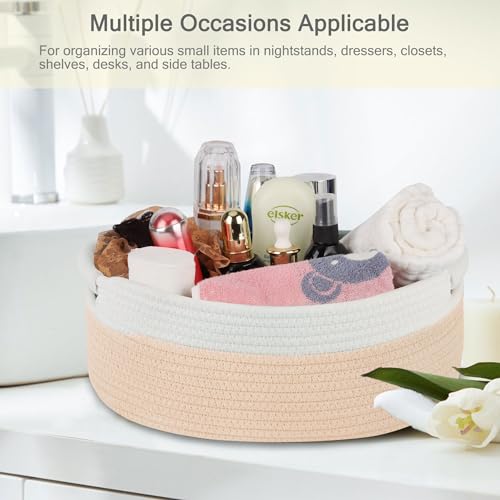 image for BOSROTY Small Woven Basket with Gift Bags and Ribbons, Empty Baby Gift