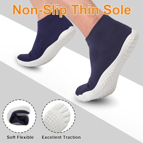 Image of Barefoot Socks Shoes for Women Men | Wide Toe Box, Zero Drop Feel, Slip-On Sock Fit, Durable Rubber Sole, Removable Insole, for Gym, Beach, Travel, Outdoors