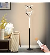 ZxWLife Modern Floor Lamp for Living Room, White LED Remote