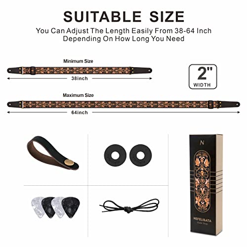 Nefelibata Sangle de guitare 2″, pour basses, guitares électriques et acoustiques, boucles, cadenas et médiators gratuits - Les Beatles, Paul McCartney, John Lennon, RIngo Starr, George Harrison Nefelibata Sangle de guitare 2", pour basses, guitares électriques et acoustiques, boucles, cadenas et médiators gratuits – Image 6