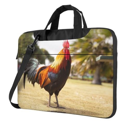 Sacoche ordinateur fine coq fier antichoc avec bandoulière de transport