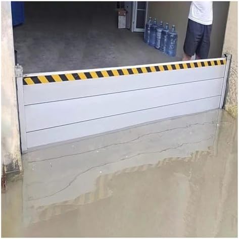 Aluminum Flood Barrier Shield for Garage Door - Detachable Water Control Baffle for Flood Protection - 23.6in Height x 80in Length, Silver Finish