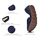 Cvistpieo Loafers for Women Comfortable Dressy Casual Work Flats Lightweight & Breathable Slip On Walking Shoes Knit Navy Blue Size 8