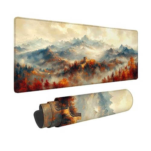 Tapis de souris XXL 1500x800mm montagne automne sous main