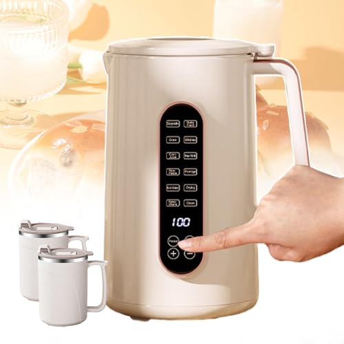 ZATTYDV Hervidor de Agua eléctrico para Leche de nueces de 1,5 l con función de Cita, Interruptor de Seguridad con Tapa Abierta y bajo Nivel de Ruido.