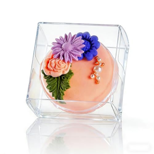 SLShePack 50 Pack Small Clear Boxes Single Chocolate Covered Ore Boxes Macaron Boxes Party Favor Box for Candy Christmas Birthday Wedding (2.172.171.39)