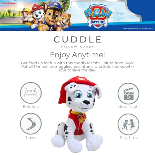 image for Paw Patrol Marshall Kids Bedding Super Soft Plush Cuddle Pillow Buddy,