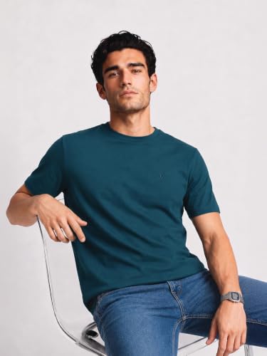 Image of Van Heusen Men's Crew Neck T-Shirt - Soft & Breathable Cotton | Regular Fit | Comfortable Everyday Casual Wear | Short Sleeves | Summer Favorite |Solid Colors | Style 60052|Available in Pack of 1 & 2