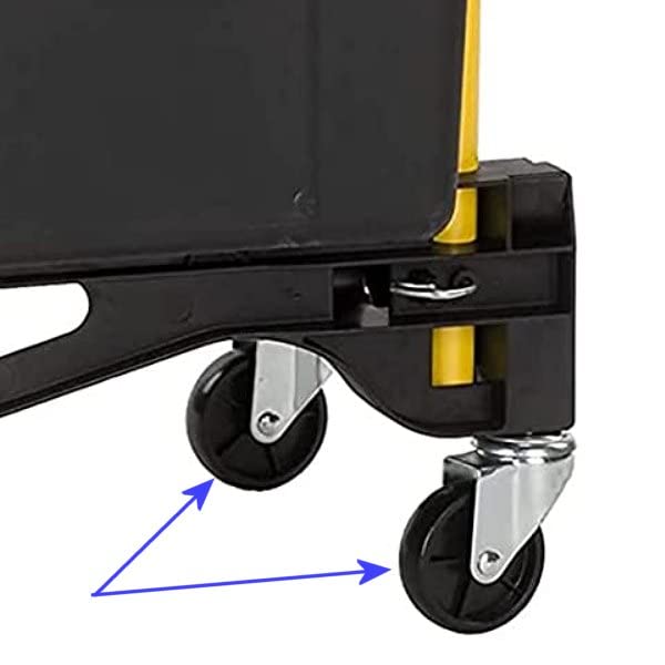 (Qty 2) WH23A Caster - 3' X 3/4 Stem Caster 7/16'' x 2 Stem, Polyolefin Wheel Plain Bearing, Housing Ball Bearing Swivel Replacement Caster for Model PJD2223A Harper Convertible Hand Truck Junior