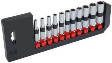 Sockets Deep 1/4in. Drive 11pc Sae (Chrome Vanadium) On Rail Hanger