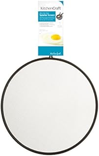 KitchenCraft KCNSSPLAT 29 cm Splatter Guard for Frying Pan, Non Stick, Metal, Black