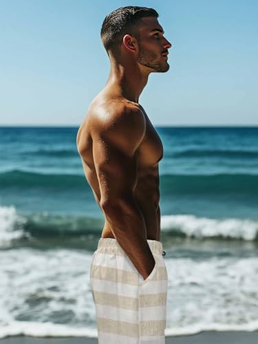 Summer Tropical Ocean Men's Swim Trunks 8" Quick Dry Beach Pants Beach Swimsuits Bathing Suits Shorts for Men S-3XL4