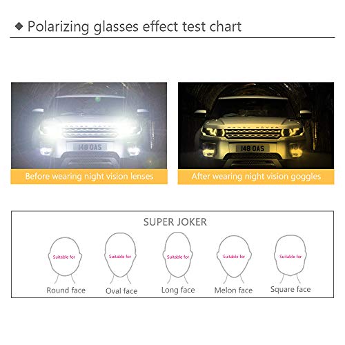 BOZEVON Occhiali da Sole da Uomo - Due Pezzi