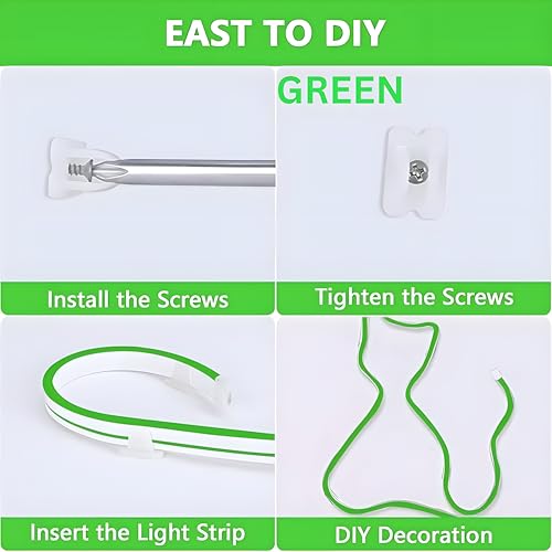Image of HEADLY 5-Metre Green Neon Light Strip with 600 LEDs and 12V Adapter - Ideal for Wall Decorations,Parties Celebrations,Bars and Custom Neon Displays (Pack of 1)