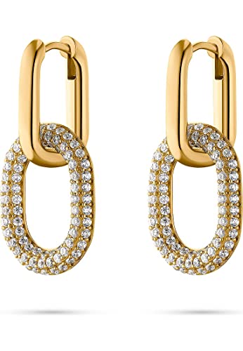 Créoles JETTE argent 925 et 192 zircones pour illuminer vos soirées habillées