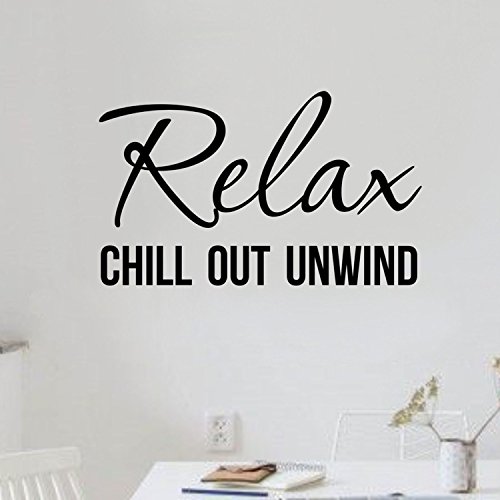 Vinyl Wall Decal Saying Family Room Quotes Sayings Stickers Wall Decor(Relax)