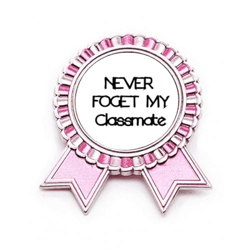 Broche classe Never Forget My Classmate en Métal Rose M : scellez vos amitiés