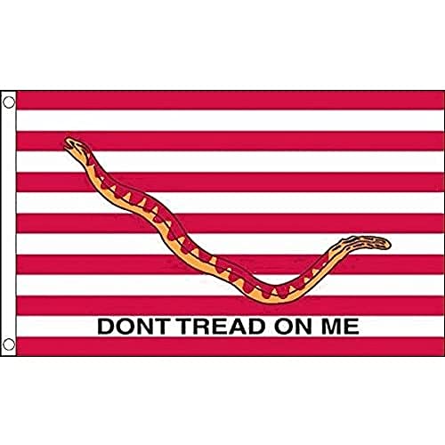 AZ FLAG, Us First Navy Don'T Tread On Me Flag, 3x5 Ft, 100D Polyester Two Colors Banner with Two Metal Grommets