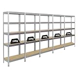 Photo Gallery proregal mega deal | 5x scaffale per carichi pesanti rivet | axlxp 180x75x35cm | portata per ripiano 150kg | zincato Photo Gallery proregal mega deal | 5x scaffale per carichi pesanti rivet | axlxp 180x75x35cm | portata per ripiano 150kg | zincato
