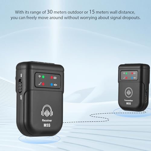 Sistema inalámbrico IEM con señal estable, transmisor y receptor recargables para estudio, banda, ensayo y presentaciones en vivo (Set transmisor receptor) miniatura 6