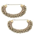 YouBella Jewellery German Silver Plated Stylish Handmade Pure Original Fancy Gifts Payal Anklets for Girls and Women (Style 5)