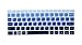 Leze - Ultra Thin Silicone Laptop Keyboard Cover Skin Protector for Lenovo Yoga 4S, Yoga 900S 12.5", Yoga 710 11.6" Touch Screen Laptop - Gradual Blue