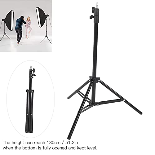 Image of 51 Inch Photography Light Stand, Adjustable Metal Tripod Stand for Photo Video Lighting, Heavy Duty Iron Light Stand with 1 /4 inch Screw for Softboxes Reflectors Cameras