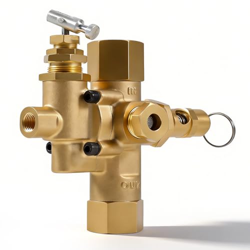 49816283C Pilot Check Calve Unloader Compatible With Ingersoll Rand T30 Gas Powered Air Compressors 5/8 Inverted Flare Inlet X 1/2 Female NPT Outlet 1/8 Female NPT Throttle Control Valve Port