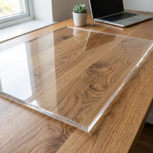 Protection de table en feuille acrylique transparente contre les rayures de bureau - 2