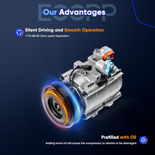 Image of ECCPP AC Compressor for Hyundai Sonata 2.5L 2.7L 1991-2005 | for Kia Optima Magentis 2.7L 2002-2006 Fast Cooling A /C Compressor for Car