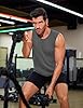 PINSPARK Men's Tank Top, 1 Or 3 Pack, Sleeveless Shirt, Gym Fitness Muscle Sports Quick-Drying, Breathable, Functional Training Undershirt Dark Grey #2