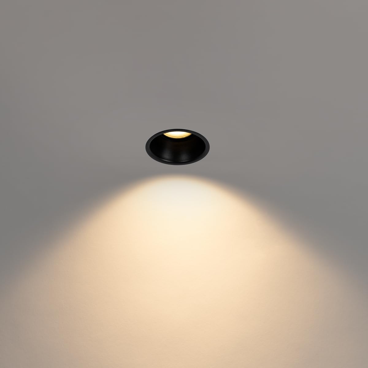 Qazqa Moderno Set de 12 focos empotrables negros GU10 50 mm IP44 - Dept Aluminio Redonda Adecuado para LED Max. 12 x 50 Watt