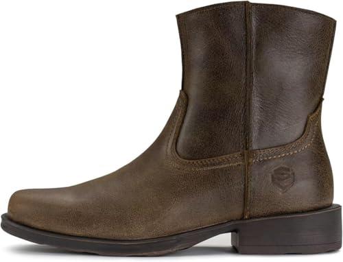 Image of SUREWAY Men's Western Chelsea Cowboy Boots | Square Toe, Slip On, Casual Dress Boots