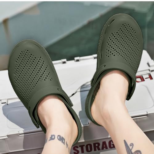 Image of Kraasa Men's Lightweight Extra Soft Men's Classic Casual Sports Clogs /Sandals with Adjustable Back Strap for Adult | Anti Skid, Comfortable| Waterproof & Everyday Use Mules for Gents /Boys
