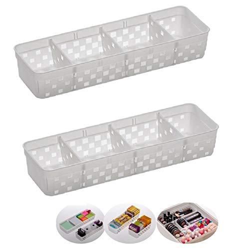 2 Cestos Organizador Divisórias Gaveta Separador Armário Closet