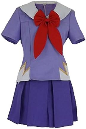 FTSUCQ Womens/Girls The Future Diary Gasai Yuno Mirai nikki Top&Skirt Cosplay Costume (8-10, Purple)