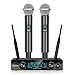 FDUCE Drahtloses Mikrofon, dynamisches Karaoke-Mikrofonsystem für Karaoke, Partys, Veranstaltungen im Freien, 2 x 5 einstellbare UHF-Kanäle, 200 Fuß