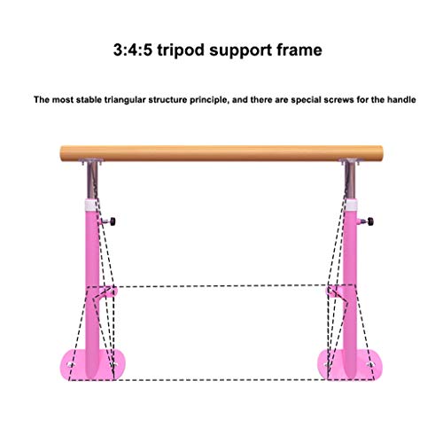 Barre de danse classique murale avec trépied support extensible pour exercices - 4